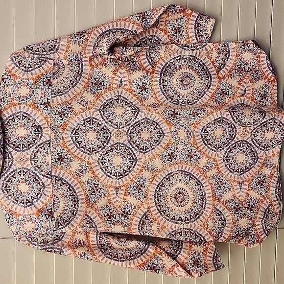 Chico’s Effortless Danise Sunburst Button-Down Shirt sz 1 - Picture 5 of 6